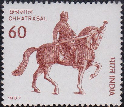 1091 Chhatrasal India Stamp 1987
