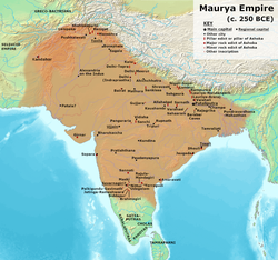 Extent of the Mauryan Empire.
Chandragupta Maurya